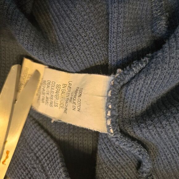 Katahdin Iron Works Vintage Blue Long Sleeve Waffle Knit Shirt - Picture 5 of 5